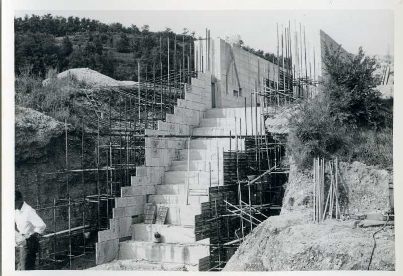 Farra d'Isonzo. Scarico canale adduttore, costruzione